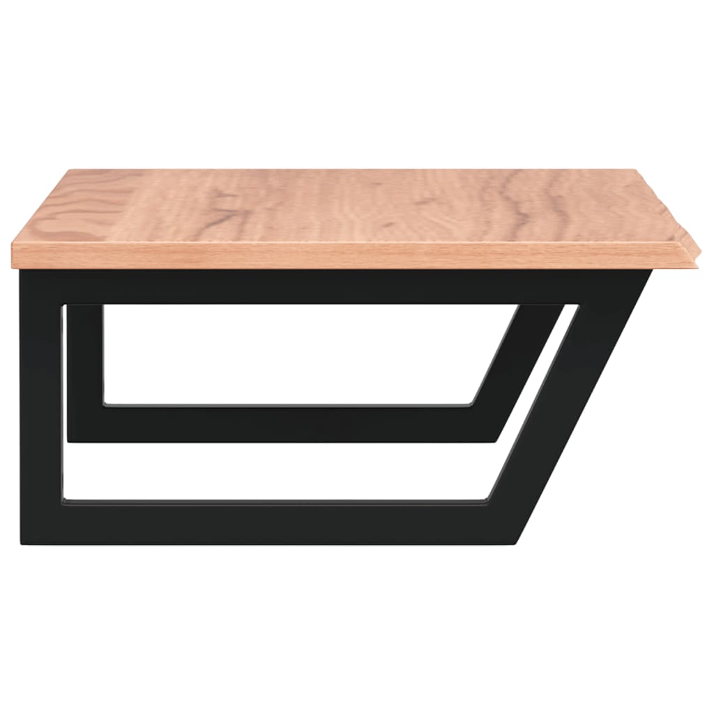 badeværelseshylde stål og massivt egetræ