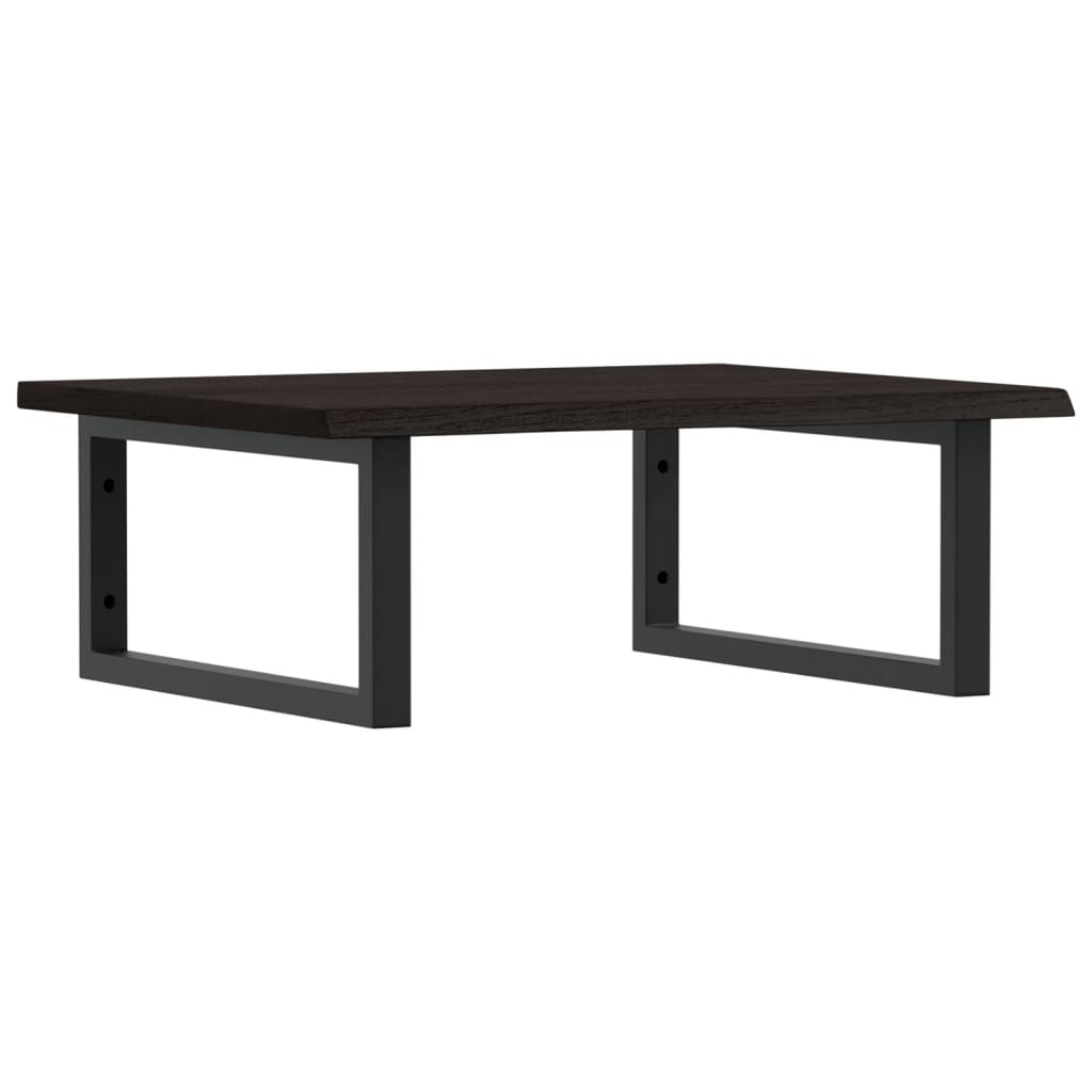 badeværelseshylde stål og massivt egetræ