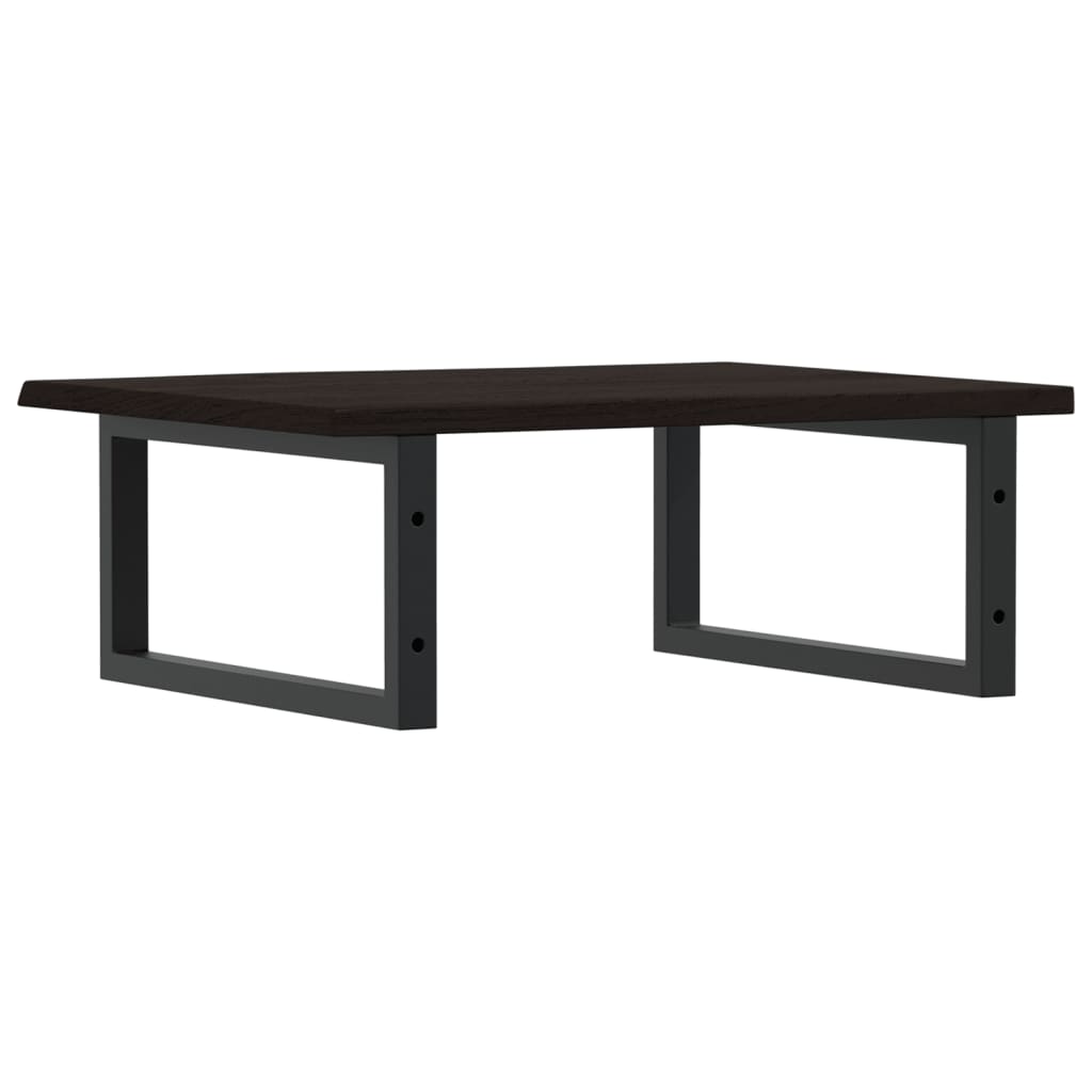 badeværelseshylde stål og massivt egetræ