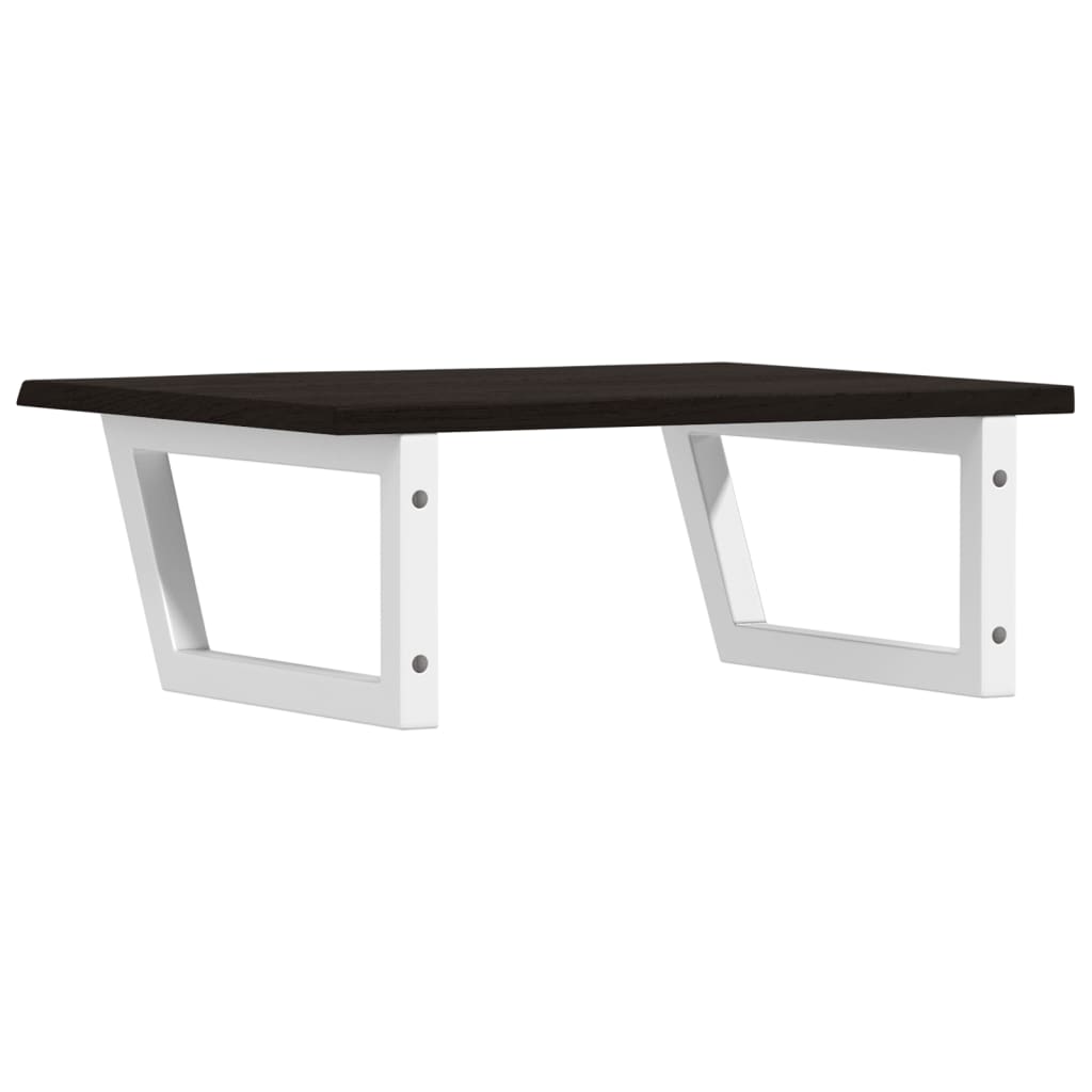 badeværelseshylde stål og massivt egetræ