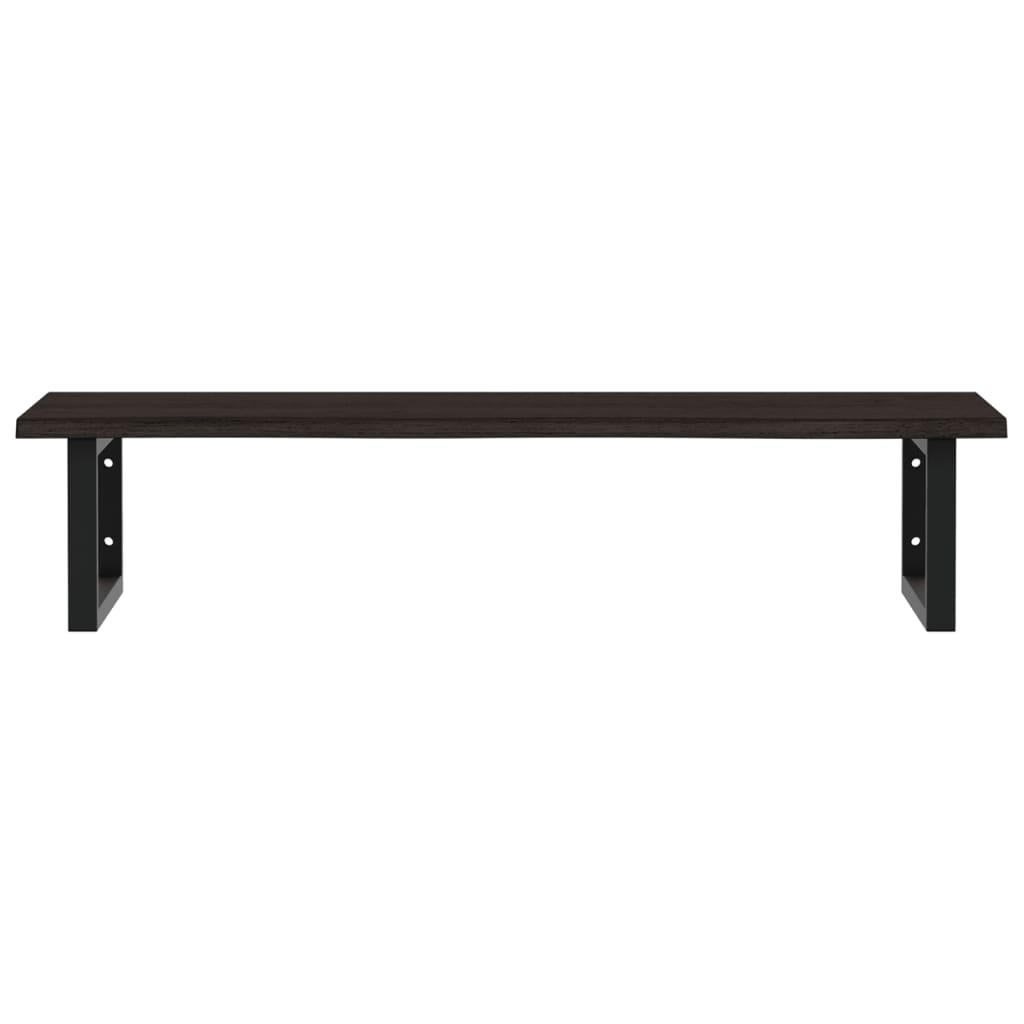 badeværelseshylde stål og massivt egetræ