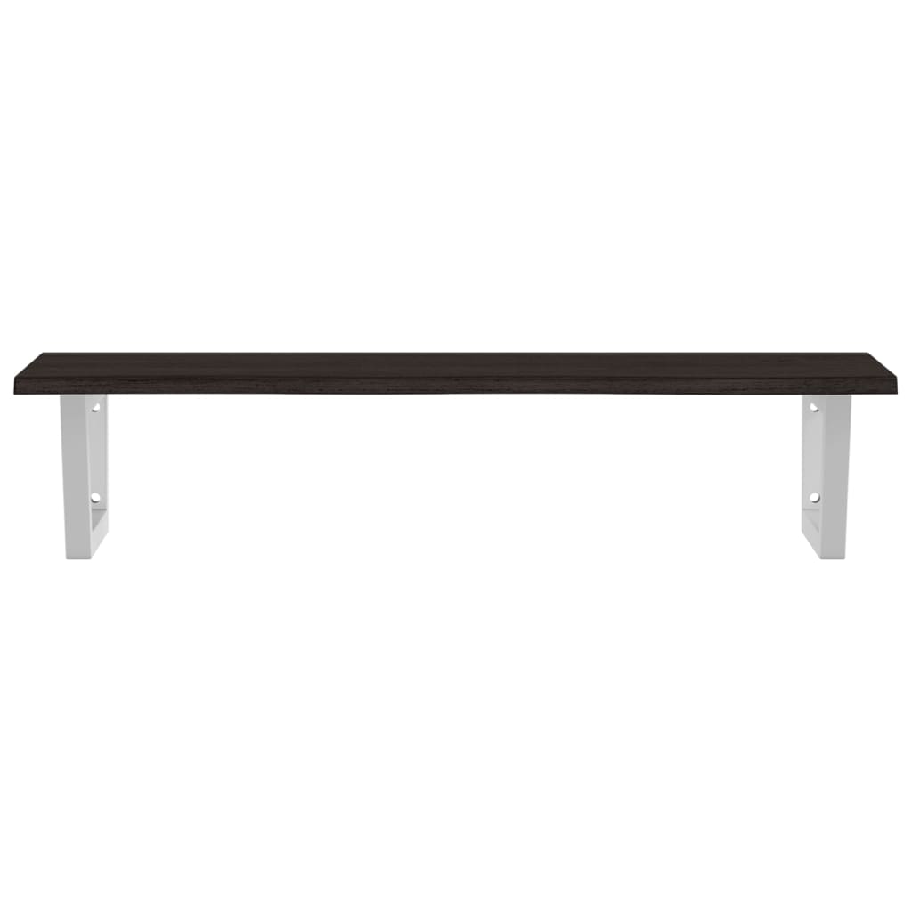 badeværelseshylde stål og massivt egetræ