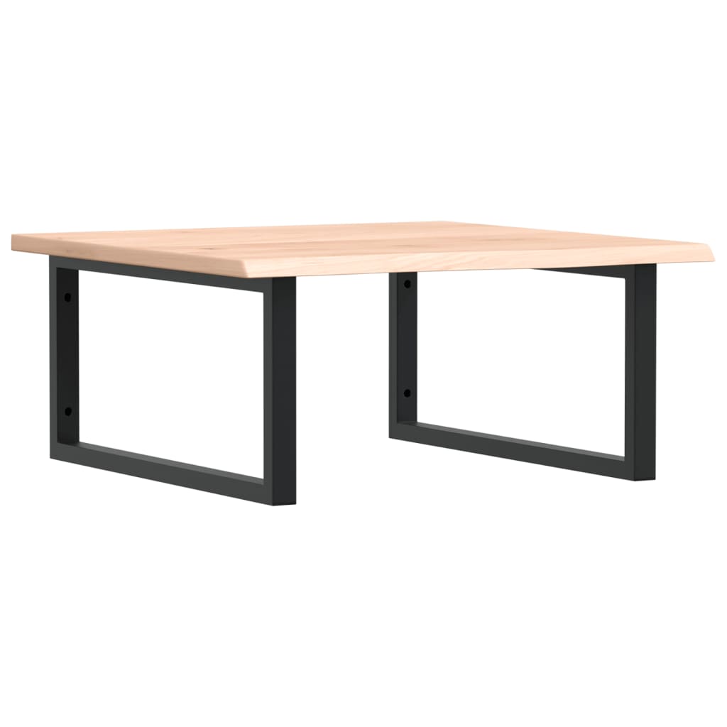 badeværelseshylde stål og massivt egetræ