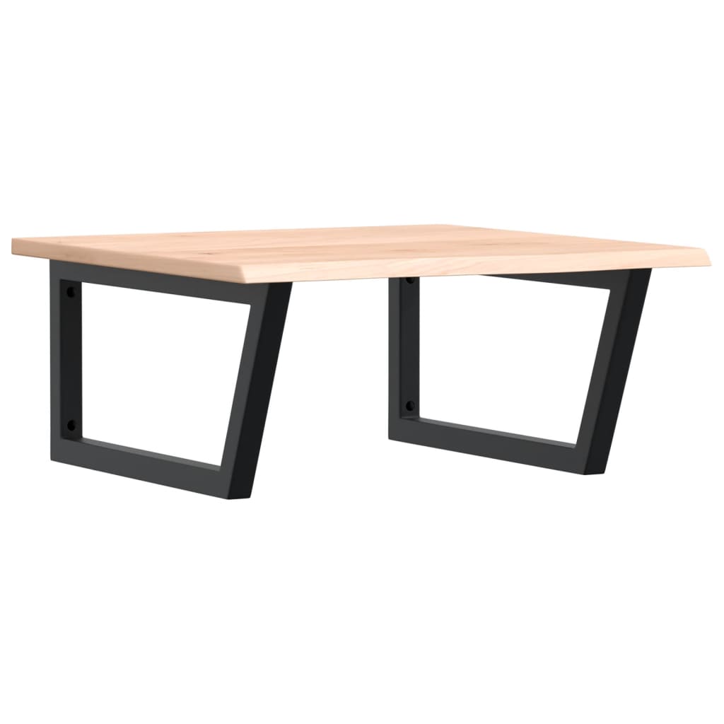 badeværelseshylde stål og massivt egetræ