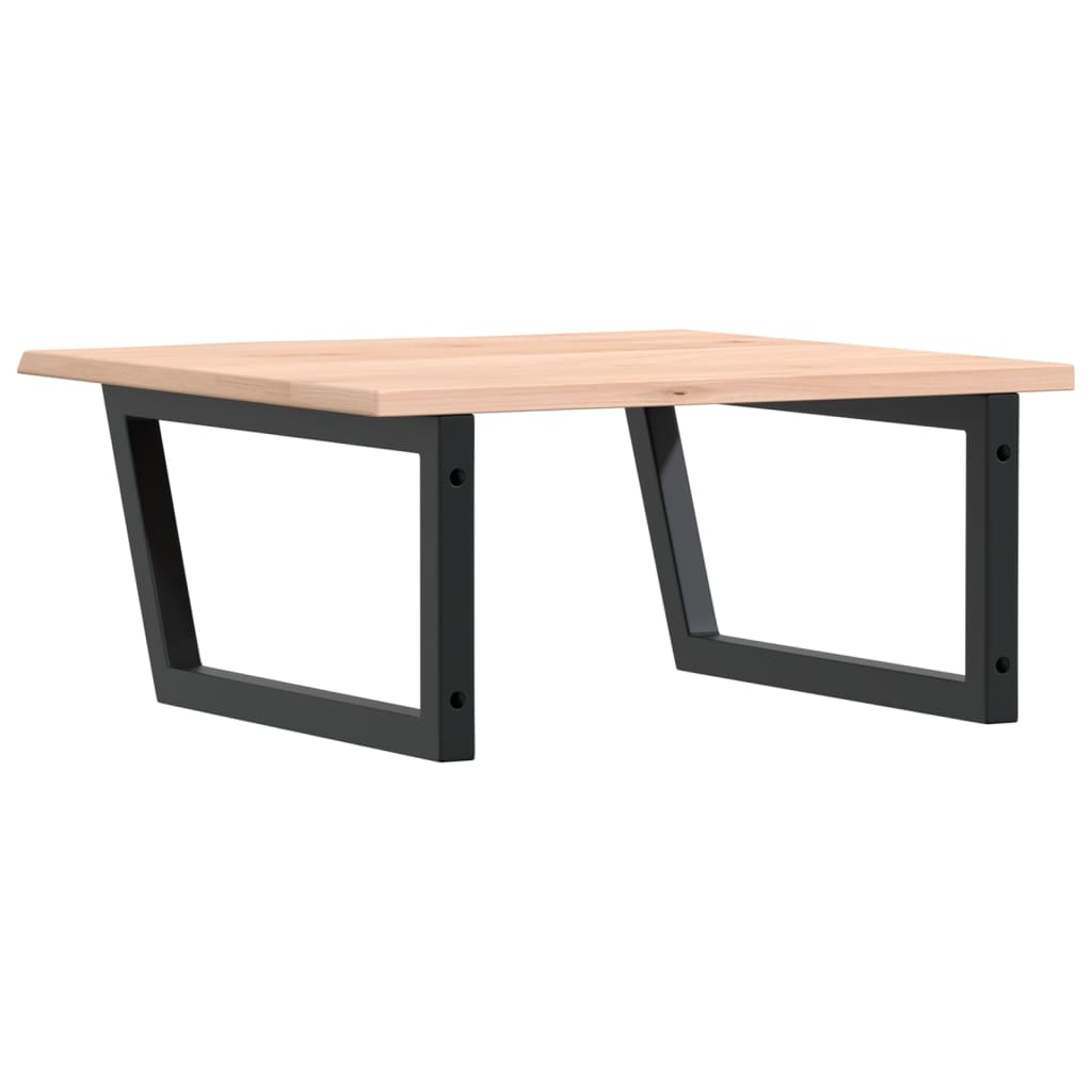 badeværelseshylde stål og massivt egetræ