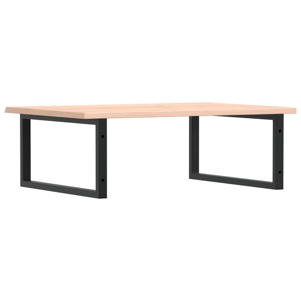 badeværelseshylde stål og massivt egetræ