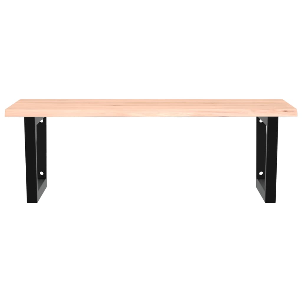 badeværelseshylde stål og massivt egetræ