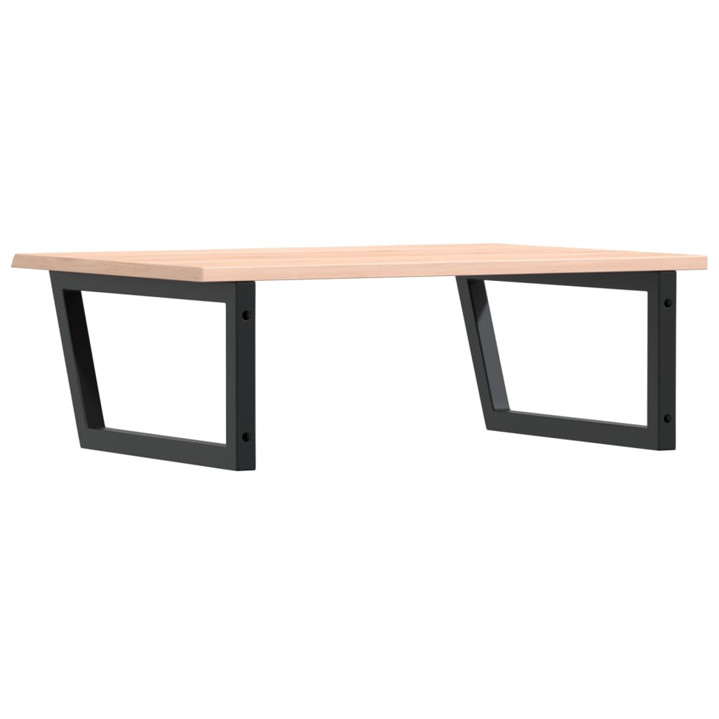 badeværelseshylde stål og massivt egetræ