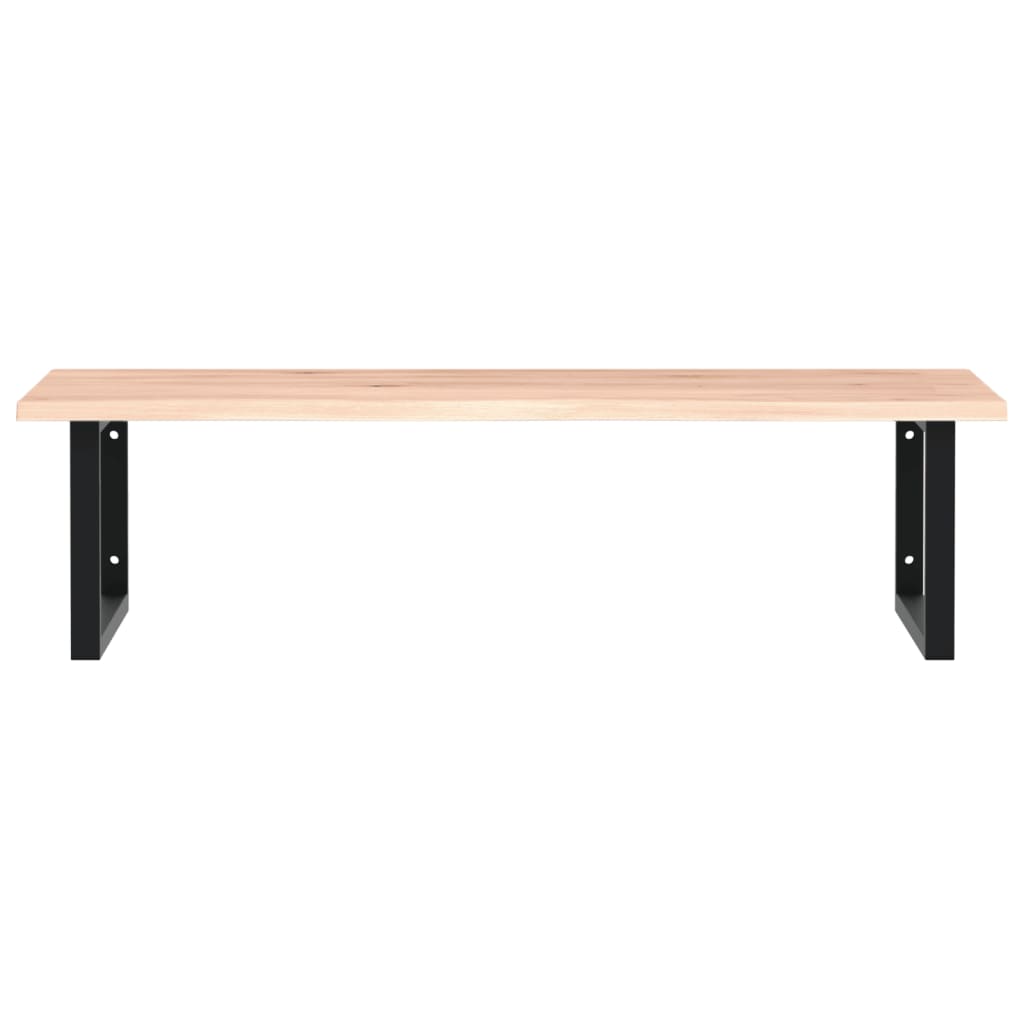 badeværelseshylde stål og massivt egetræ