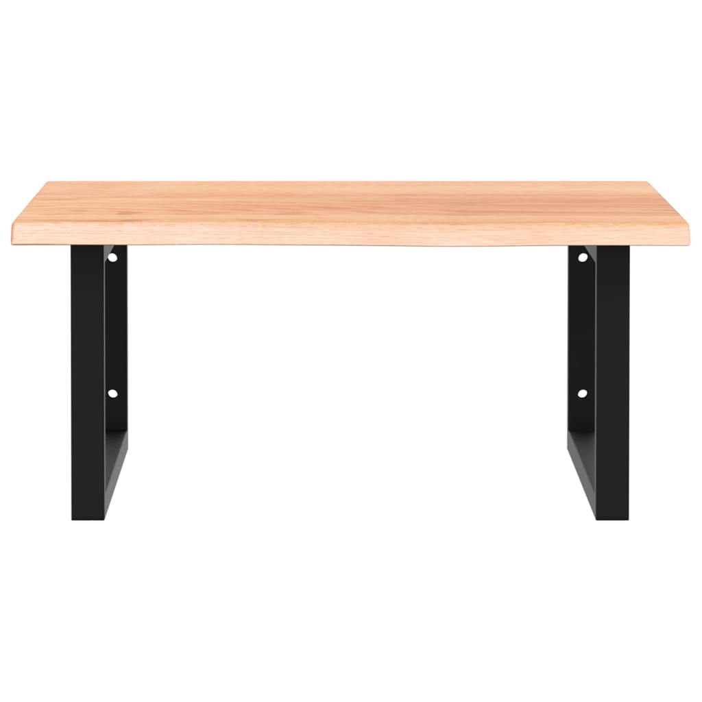 badeværelseshylde stål og massivt egetræ