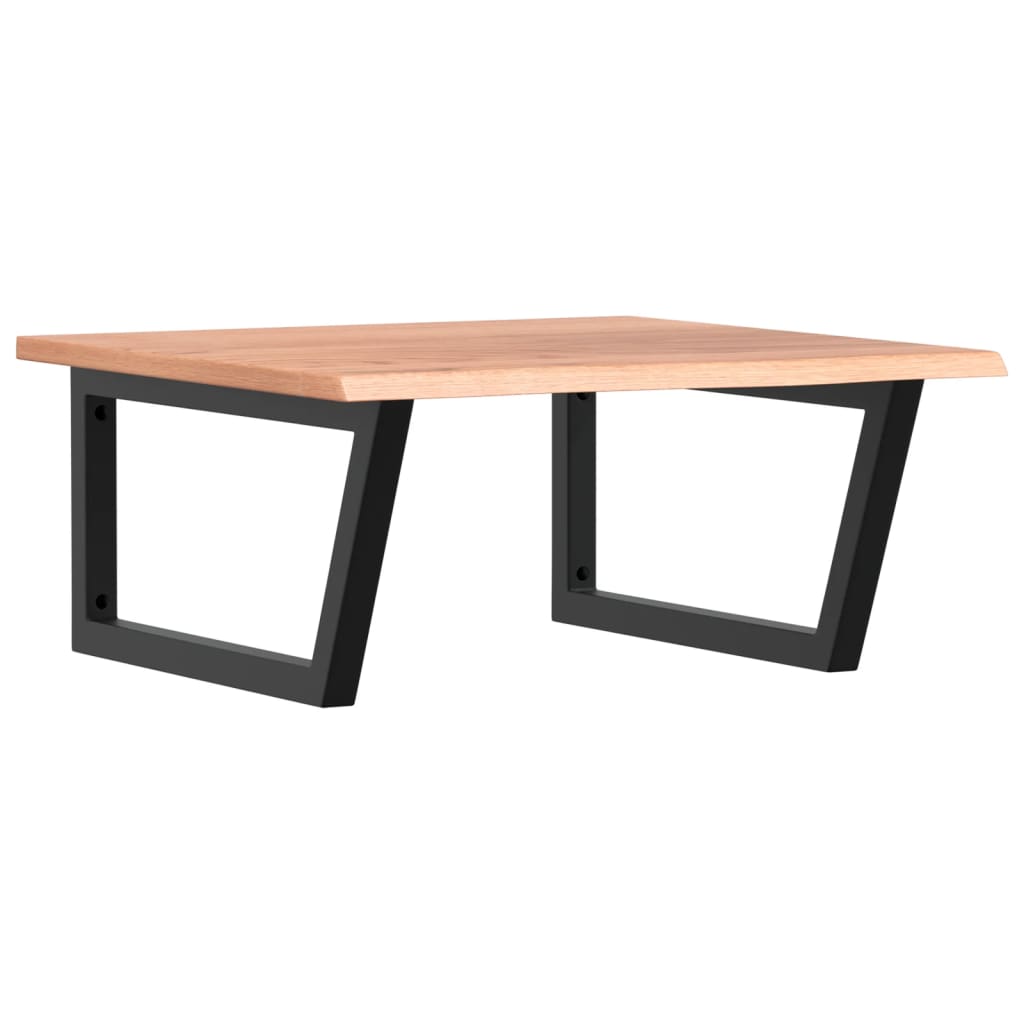 badeværelseshylde stål og massivt egetræ