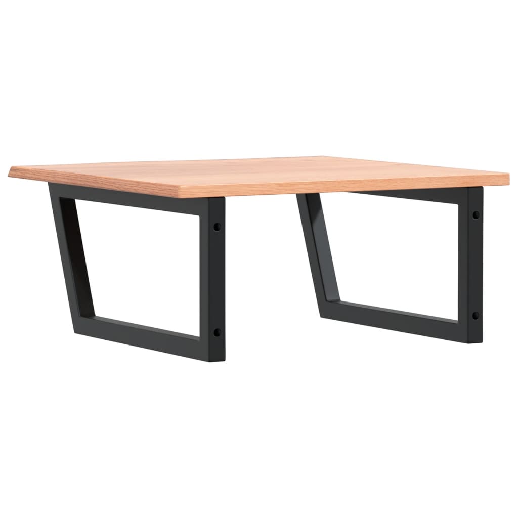 badeværelseshylde stål og massivt egetræ