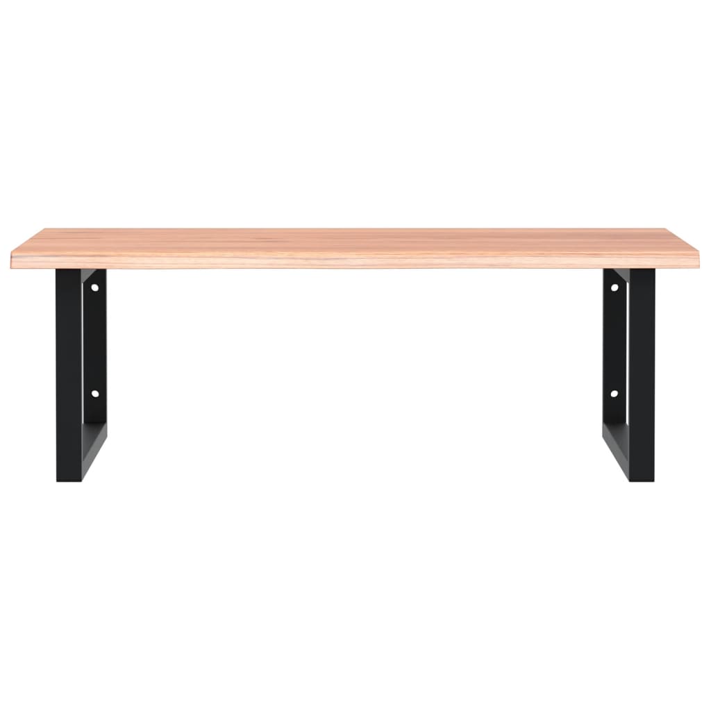 badeværelseshylde stål og massivt egetræ