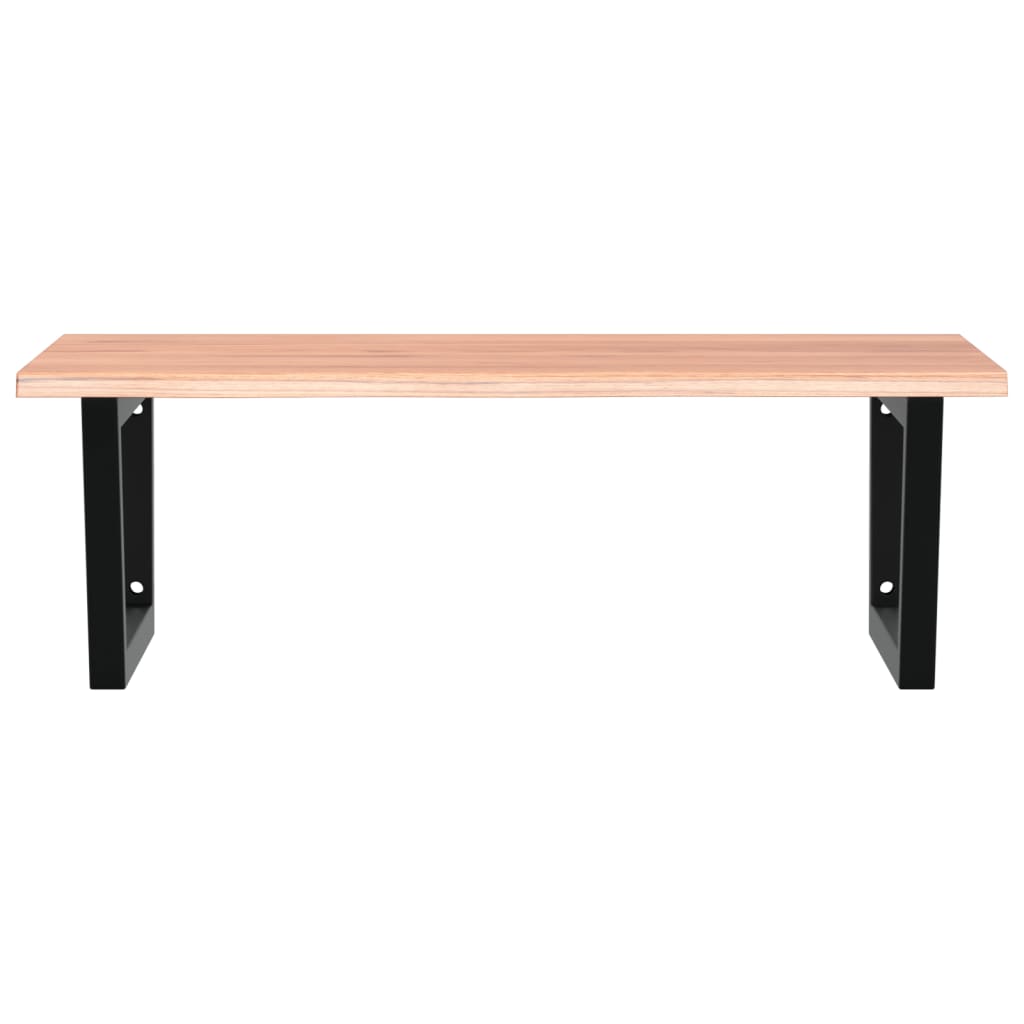 badeværelseshylde stål og massivt egetræ