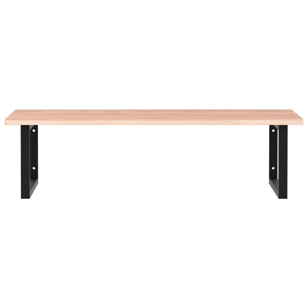 badeværelseshylde stål og massivt egetræ