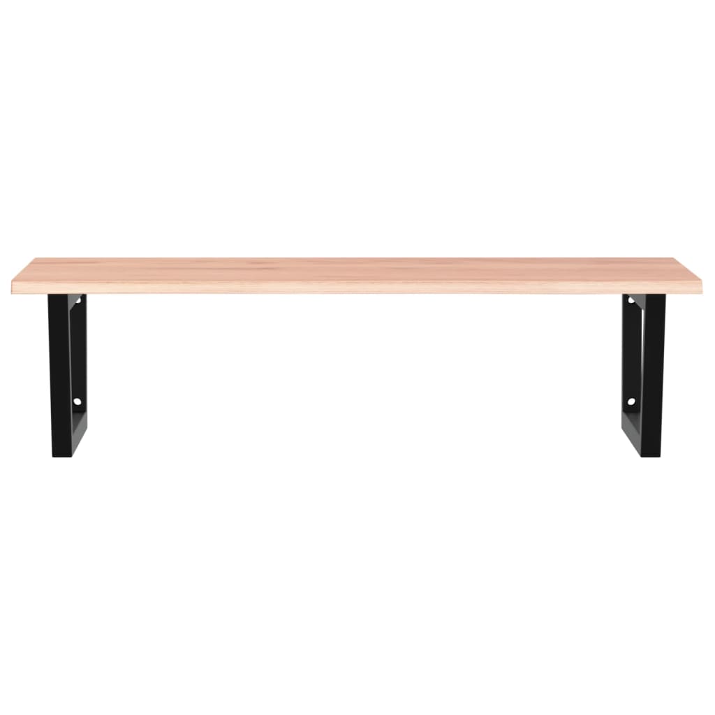 badeværelseshylde stål og massivt egetræ