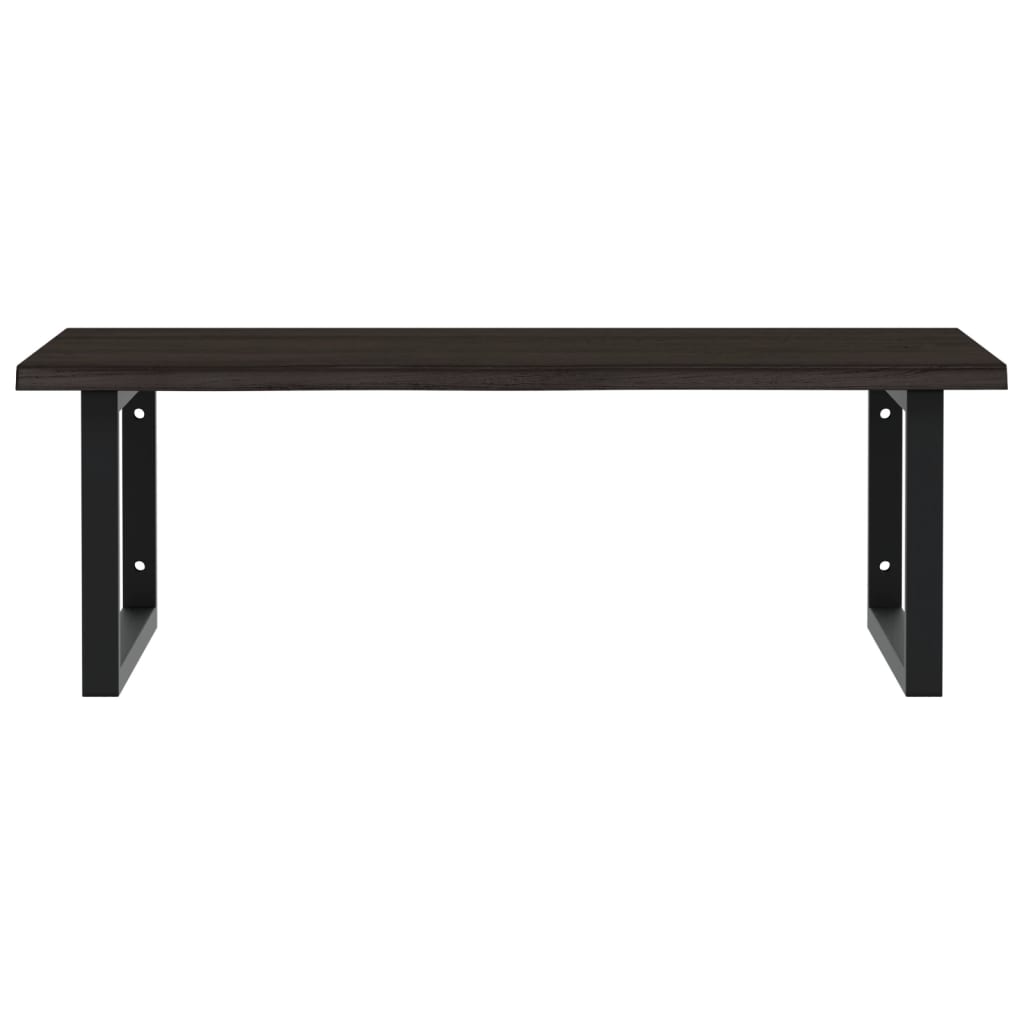 badeværelseshylde stål og massivt egetræ