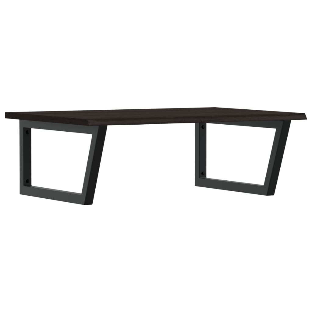 badeværelseshylde stål og massivt egetræ