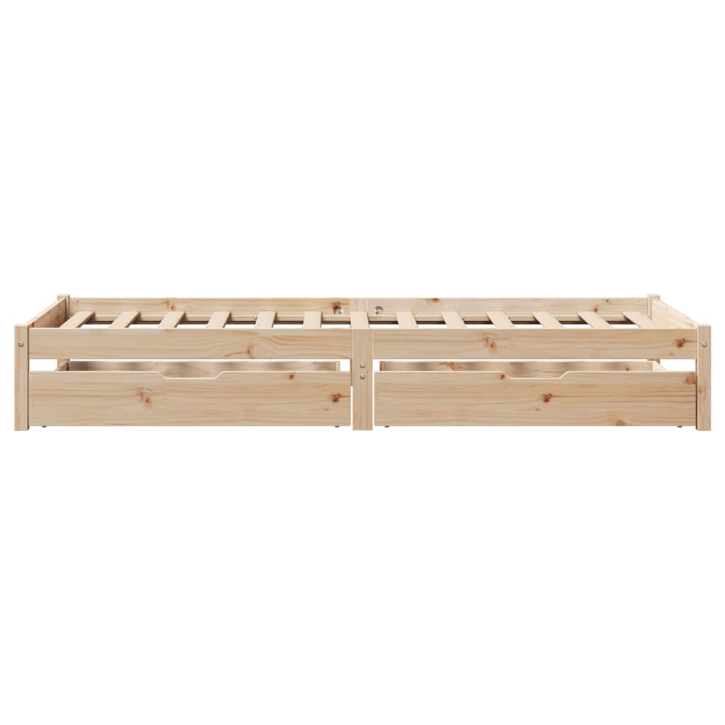 sengeramme uden madras 90x190 cm massivt fyrretræ