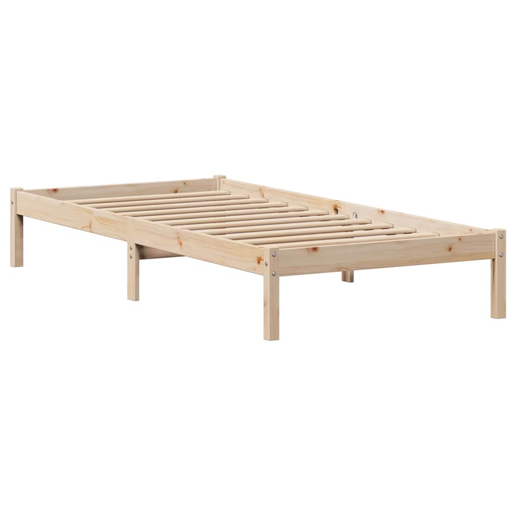 sengeramme uden madras 90x190 cm massivt fyrretræ
