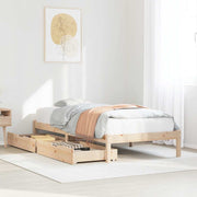 sengeramme uden madras 90x190 cm massivt fyrretræ