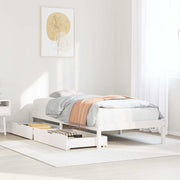 sengeramme uden madras 90x190 cm massivt fyrretræ hvid