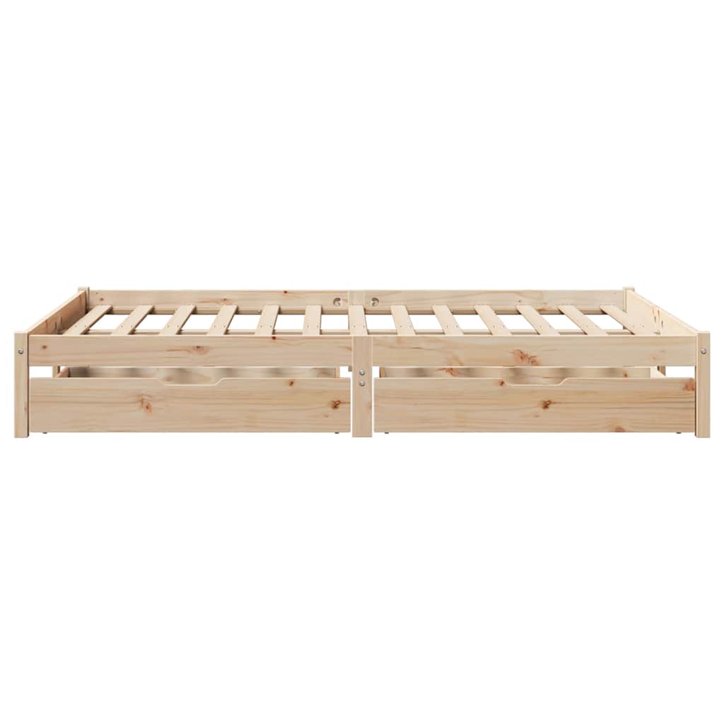 sengeramme uden madras 120x190 cm massivt fyrretræ
