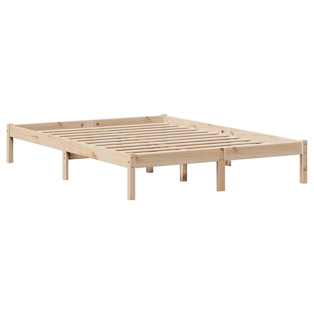 sengeramme uden madras 120x190 cm massivt fyrretræ