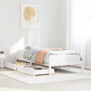 sengeramme uden madras 90x200 cm massivt fyrretræ hvid