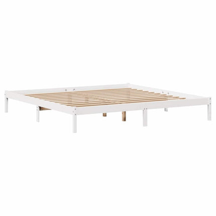 sengeramme uden madras 180x200 cm massivt fyrretræ hvid
