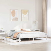 sengeramme uden madras 180x200 cm massivt fyrretræ hvid