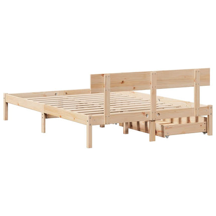 sengeramme uden madras 160x200 cm massivt fyrretræ