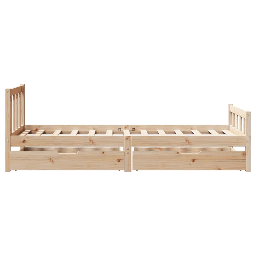 sengeramme uden madras 90x190 cm massivt fyrretræ