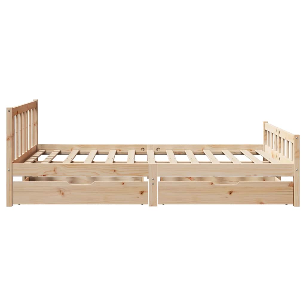 sengeramme uden madras 120x190 cm massivt fyrretræ