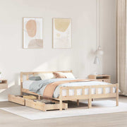 sengeramme uden madras 120x190 cm massivt fyrretræ