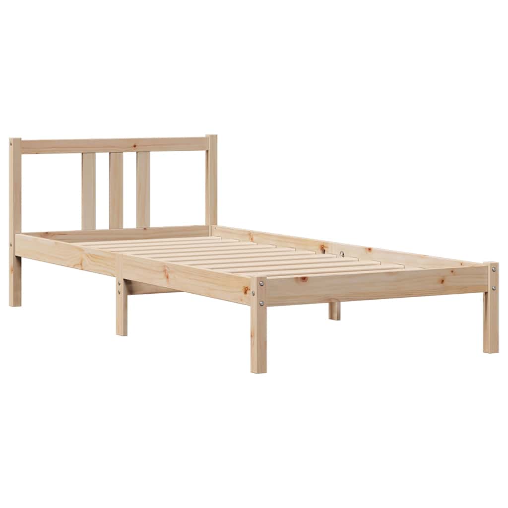 sengeramme uden madras 90x190 cm massivt fyrretræ
