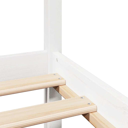 sengeramme uden madras 90x200 cm massivt fyrretræ hvid