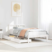 sengeramme uden madras 90x200 cm massivt fyrretræ hvid