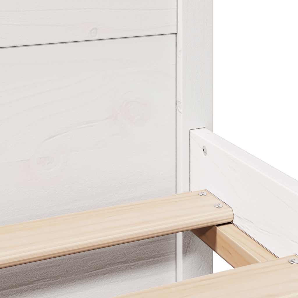 sengeramme uden madras 90x190 cm massivt fyrretræ hvid