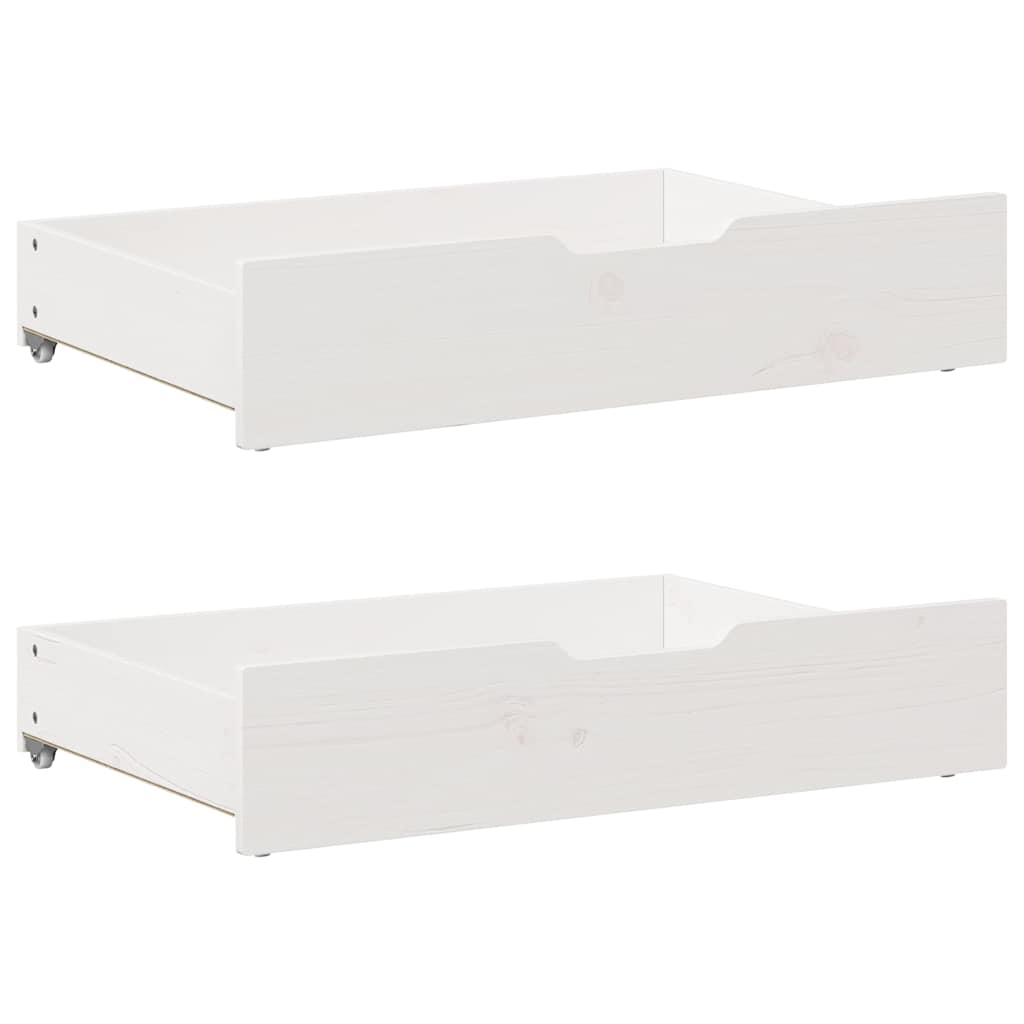 sengeramme uden madras 135x190 cm massivt fyrretræ hvid