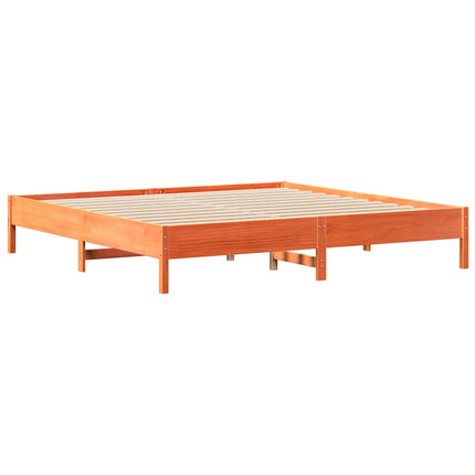 sengeramme uden madras 180x200 cm massivt fyrretræ gyldenbrun