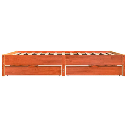 sengeramme uden madras 180x200 cm massivt fyrretræ gyldenbrun