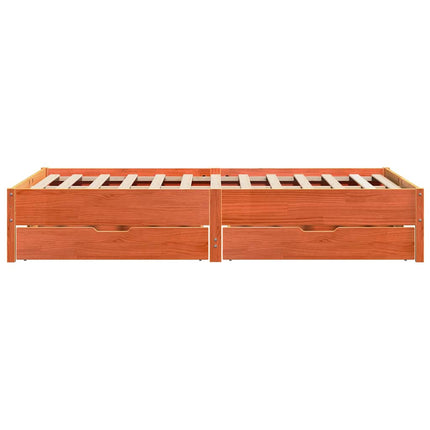 sengeramme uden madras 160x200 cm massivt fyrretræ gyldenbrun