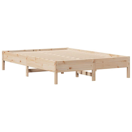 sengeramme uden madras 140x190 cm massivt fyrretræ