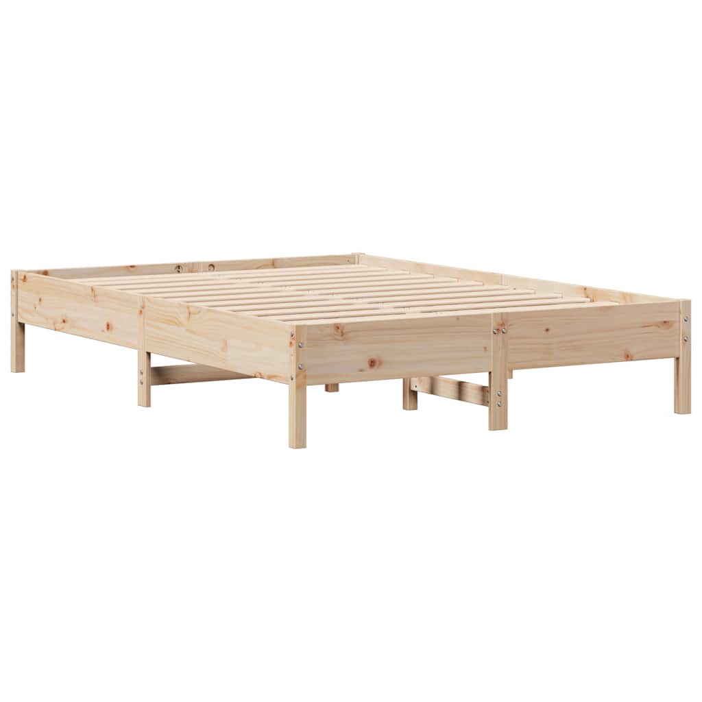 sengeramme uden madras 120x190 cm massivt fyrretræ