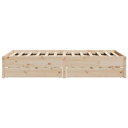 sengeramme uden madras 120x190 cm massivt fyrretræ