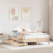 sengeramme uden madras 120x190 cm massivt fyrretræ