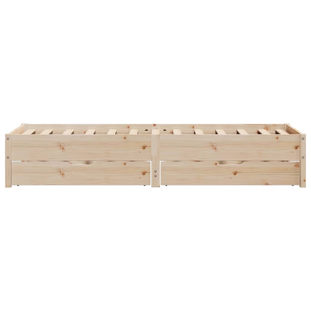 sengeramme uden madras 75x190 cm massivt fyrretræ