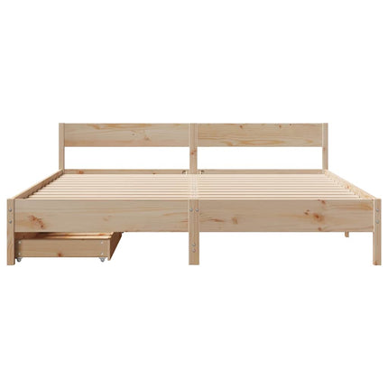sengeramme uden madras 180x200 cm massivt fyrretræ