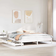 sengeramme uden madras 180x200 cm massivt fyrretræ hvid